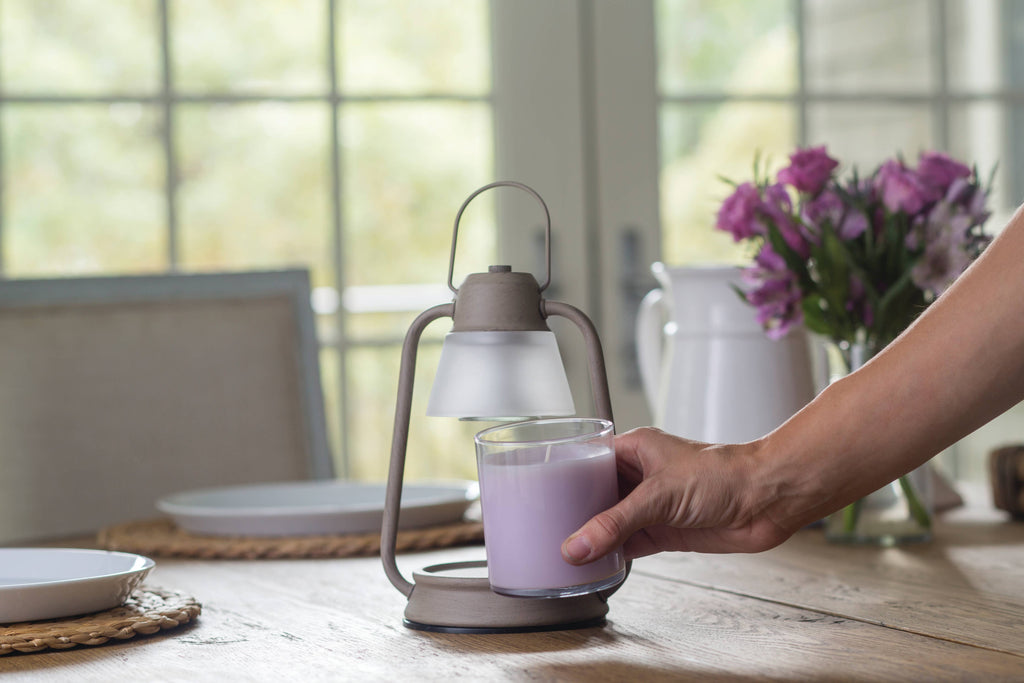 Kerzenwärmer CANDLE WARMERS® BEACON Laterne für kleine Duftkerzen taupe