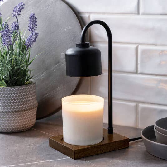 Kerzenwärmer CANDLE WARMERS® ARCHED Lampe für Duftkerzen black/wood