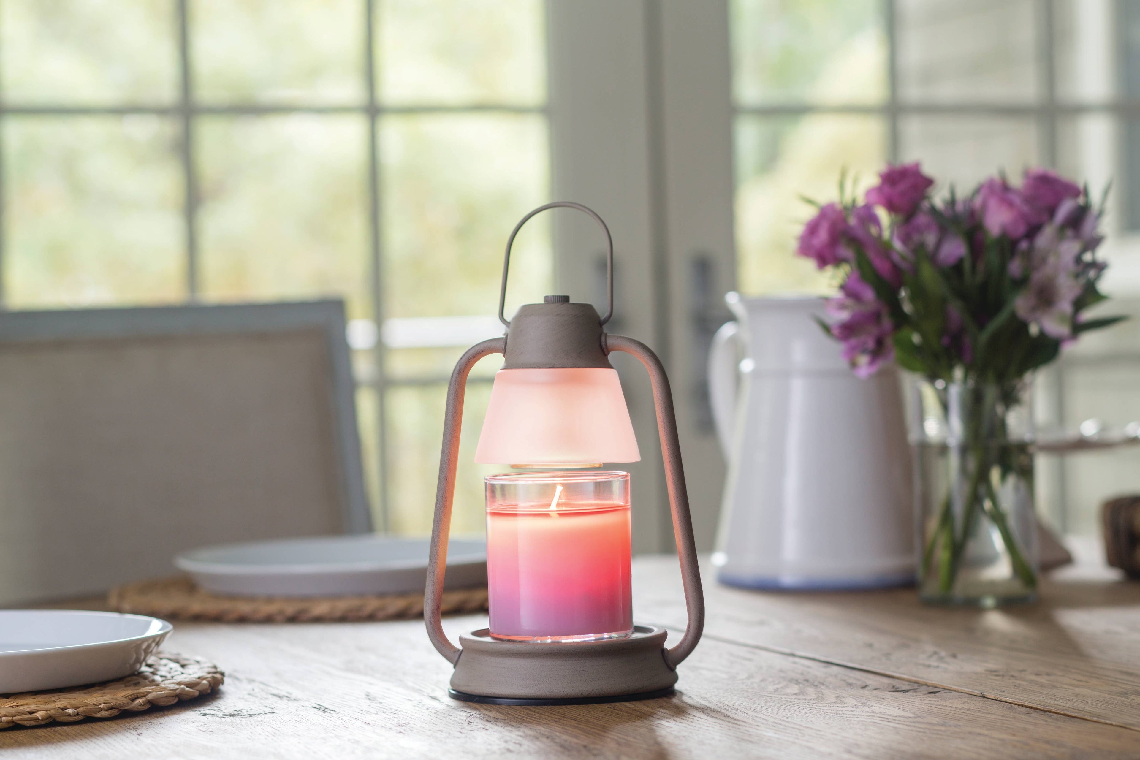 Kerzenwärmer CANDLE WARMERS® BEACON Laterne für kleine Duftkerzen taupe